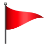 Triangular red flag